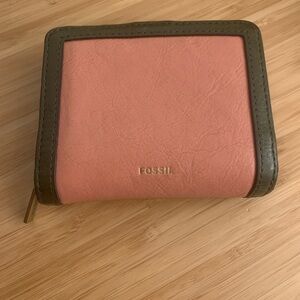 Fossil Coral and Olive Wallet